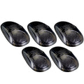 ~(2 lbs. 18X17X3)~ Dodge 99-02 (5-Piece Set) Smoked Cab Roof Light Lens with Amber LEDs