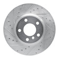 R1 Concepts Brake Rotor Drilled and Slotted Silver Fits BMW X3