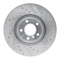R1 Concepts Brake Rotor Drilled and Slotted Silver Fits BMW X3