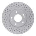 R1 05-24 Hyundai Veloster Front Right Drilled & Slotted Geo-Carbon Rotor