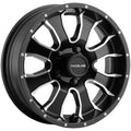 Raceline 861M Mamba 14x6in / 5x4.5 BP / 0mm Offset / 3.19mm Bore - Black and Milled