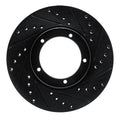 R1 67-88 Porsche 911 Front Right Drilled & Slotted Black Brake Rotor