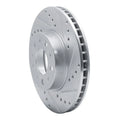 R1 91-95 Volvo 740 Front Right Drilled & Slotted Silver Brake Rotor