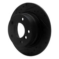 R1 03-06 BMW Z4 Rear Left Drilled & Slotted Black Brake Rotor