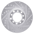R1 Concepts Brake Rotor Drilled and Slotted Silver Fits Mercedes-Benz 380SEC