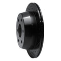 R1 99-07 Chevrolet Suburban 1500 Rear Right Drilled & Slotted Black Brake Rotor
