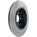 R1 03-06 Mercedes-Benz CL500 Rear Left Drilled & Slotted Black Brake Rotor