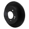 R1 07-12 Kia Rondo (USA) Rear Left Drilled & Slotted Black Brake Rotor