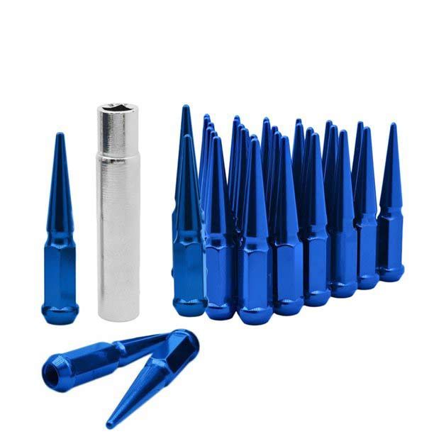 Gorilla 4 LUG 10-1.25 SHORT SPIKE KIT BLUE
