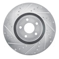 DFC 14-19 Ford Focus Front Left Drilled & Slotted Silver Brake Rotor