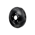 R1 23-25 Alfa Romeo Tonale Front Right Drilled & Slotted Black Brake Rotor