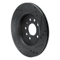 R1 03-11 Cadillac BLS (Mexico) Rear Left Drilled & Slotted Black Brake Rotor