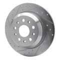 R1 Concepts Brake Rotor Drilled and Slotted Silver Fits Jeep Wrangler