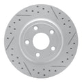 DFC 00-06 Ford Thunderbird Rear Right Drilled & Slotted Geoperformance Rotor