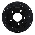 R1 20-25 Buick Encore GX Rear Right Drilled & Slotted Black Brake Rotor