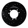 R1 92-04 Hummer H1 Rear/Front Left Drilled & Slotted Black Brake Rotor
