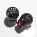 Compressive Tuning Forged Carbon Shift Knob - M12x1.25mm w/ M10 adapter Red base