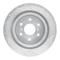 R1 07-20 Cadillac Escalade EXT Rear Left Drilled & Slotted Silver Brake Rotor