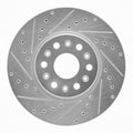 R1 Concepts Brake Rotor Drilled and Slotted Silver Fits Buick Enclave