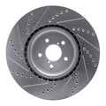 DFC 03-25 Subaru Impreza Front Right Drilled & Slotted Silver Brake Rotor