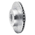 R1 04-10 BMW 530XI Front Left Drilled & Slotted Silver Brake Rotor