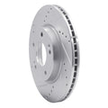 R1 Concepts Brake Rotor Drilled and Slotted Silver Fits Hyundai Ioniq