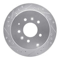 R1 92-06 Mazda 929 Rear Left Drilled & Slotted Silver Brake Rotor