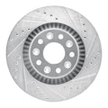DFC 05-09 Ford Freestyle Front Right Drilled & Slotted Silver Brake Rotor