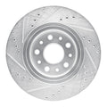 DFC 05-09 Ford Freestyle Front Right Drilled & Slotted Silver Brake Rotor