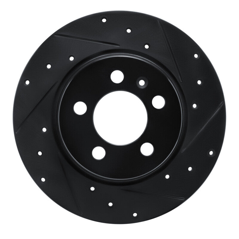 R1 15-18 Audi A1 (Mexico) Rear Right Drilled & Slotted Black Brake Rotor