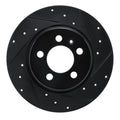 R1 15-18 Audi A1 (Mexico) Rear Right Drilled & Slotted Black Brake Rotor