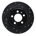 R1 15-18 Audi A1 (Mexico) Rear Right Drilled & Slotted Black Brake Rotor