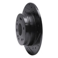 R1 01-03 Acura CL Rear Right Drilled & Slotted Black Brake Rotor