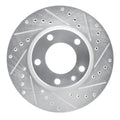 R1 88-91 BMW M3 Front Right Drilled & Slotted Silver Brake Rotor