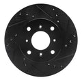 R1 92-96 Honda Prelude Front Right Drilled & Slotted Black Brake Rotor