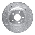 DFC 11-19 Ford Explorer Front Left Drilled & Slotted Silver Brake Rotor