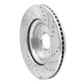 DFC 11-19 Ford Explorer Front Left Drilled & Slotted Silver Brake Rotor