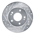 DFC 90-90 Plymouth Laser Front Left Drilled & Slotted Silver Brake Rotor