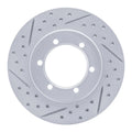R1 98-15 Nissan Np300 (Mexico) Front Left Drilled & Slotted Geoperformance Rotor