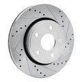 DFC 05-10 Jeep Commander Front Right Drilled & Slotted Silver Brake Rotor