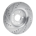 DFC 05-10 Jeep Commander Front Right Drilled & Slotted Silver Brake Rotor