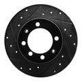 R1 69-87 Saab 900 Front Left Rear Left Drilled & Slotted Black Brake Rotor