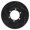 R1 86-06 Chevrolet Luv Pickup (Mexico) Front Left Drilled & Slotted Black Brake Rotor