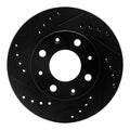 R1 10-15 Honda Crosstour Rear Left Drilled & Slotted Geoperformance Rotor
