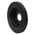 R1 07-13 Nissan Altima Front Left Drilled & Slotted Black Brake Rotor