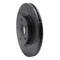 R1 07-13 Nissan Altima Front Right Drilled & Slotted Black Brake Rotor