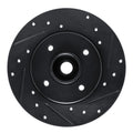 R1 02-10 Renault CLIO (Mexico) Rear Right Drilled & Slotted Black Brake Rotor
