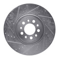 R1 14-25 Alfa Romeo Tonale Front Left Drilled & Slotted Silver Brake Rotor