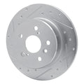 R1 00-04 Toyota Avalon Rear Left Drilled & Slotted Silver Brake Rotor
