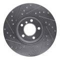 R1 Concepts Brake Rotor Drilled and Slotted Silver Fits BMW 228i